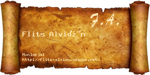 Flits Alvián névjegykártya